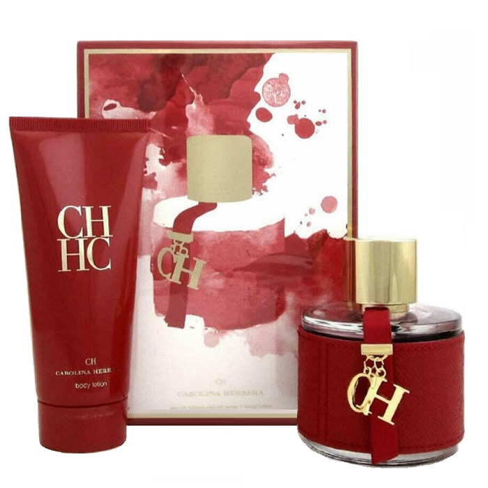 CH Carolina Herrera Perfume Gift Set for women - 3.4oz Eau De Toilette Spray & 3.4oz Body Lotion